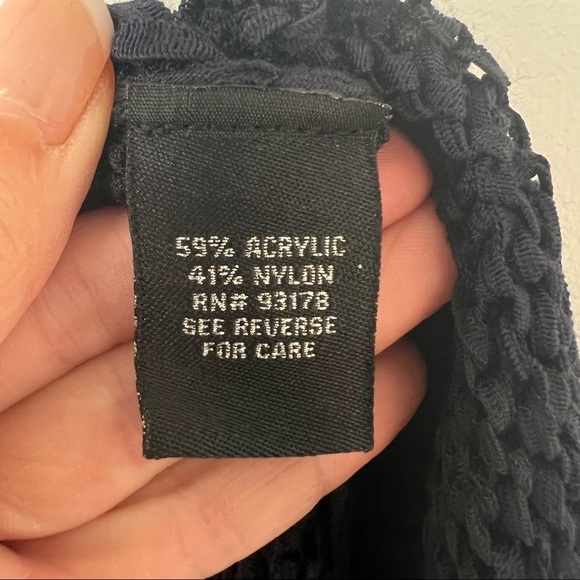 Catherine Malandrino Navy Blue Drape Open Cardigan - Picture 10 of 11